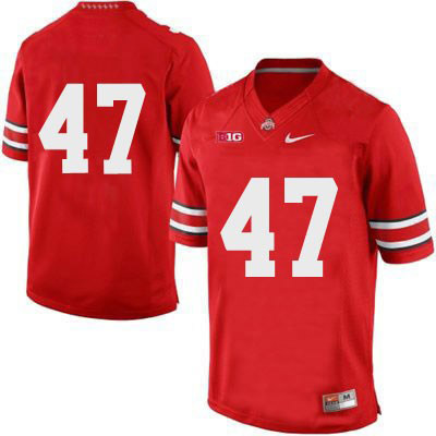 Ohio State Buckeyes Men's Only Number #47 Red Authentic Nike College NCAA Stitched Football Jersey SJ19I53LT